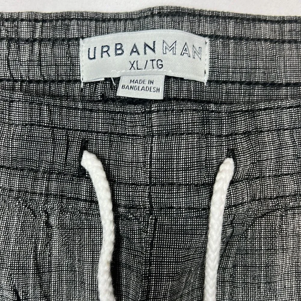 Urban Man Men’s Grey Elastic Waist Drawstring Shorts Size XL